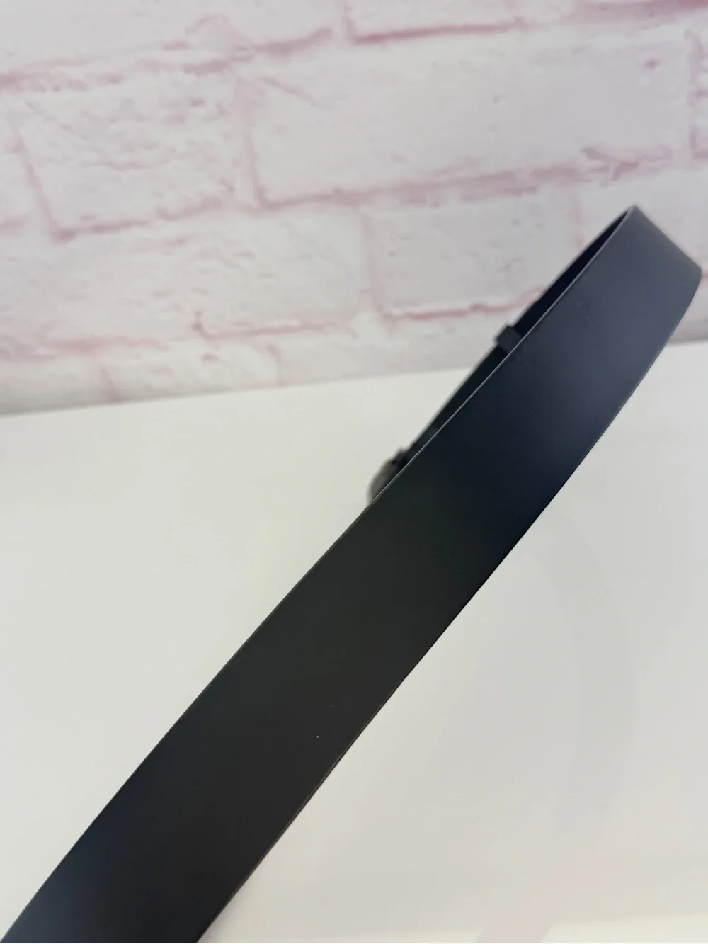 Authentic Gucci Interlocking Gg Black Leather Belt Silver Hardware 368186 95/38”
